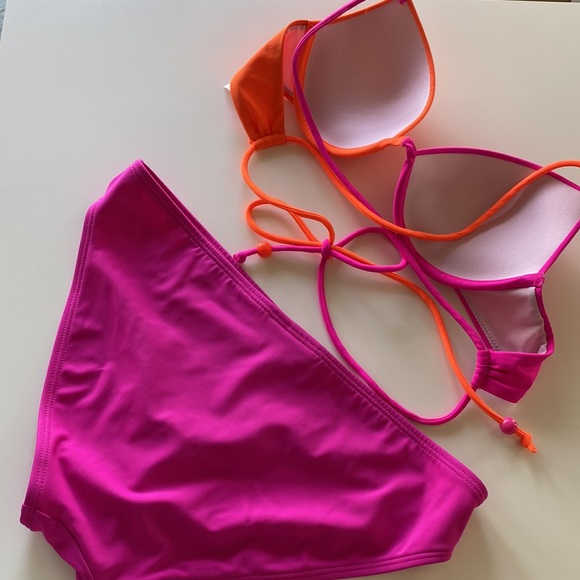 Victoria’s Secret bikini two piece swimsuit 32B small xs padded molded bra top - Picture 4 of 6